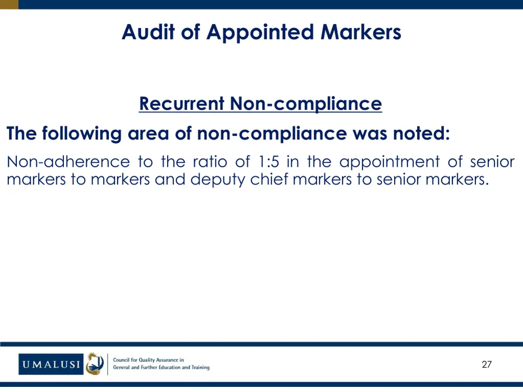 audit of appointed markers 3