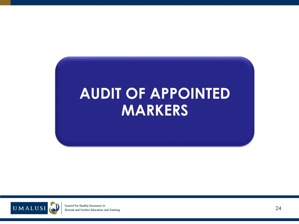 audit of appointed markers