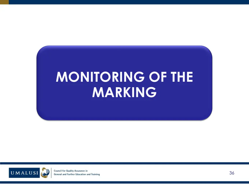 monitoring of the marking