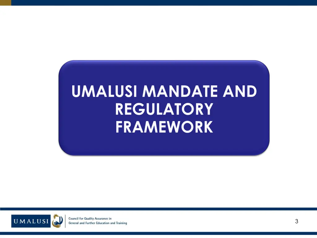 umalusi mandate and regulatory framework