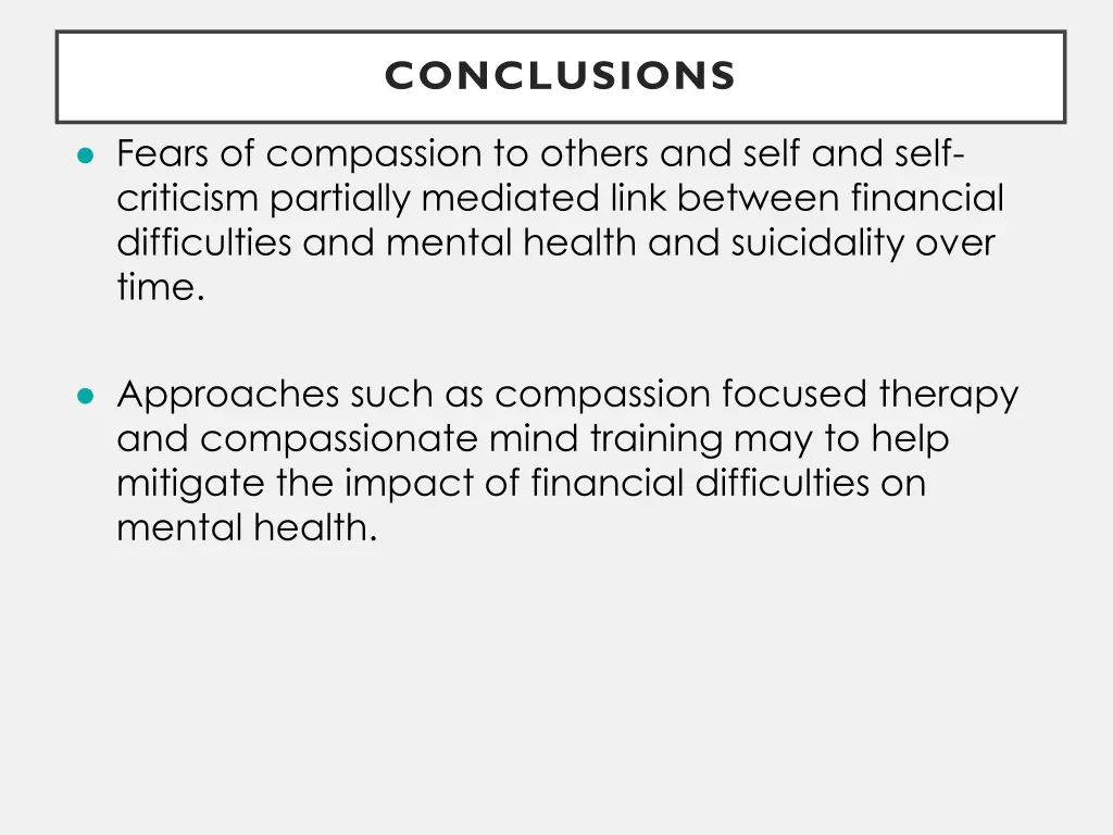 conclusions