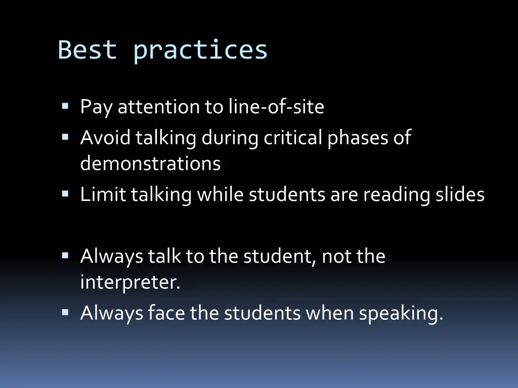 best practices
