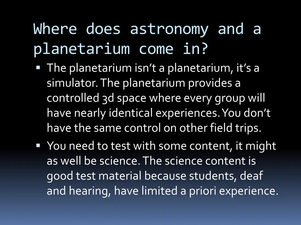 where does astronomy and a planetarium come