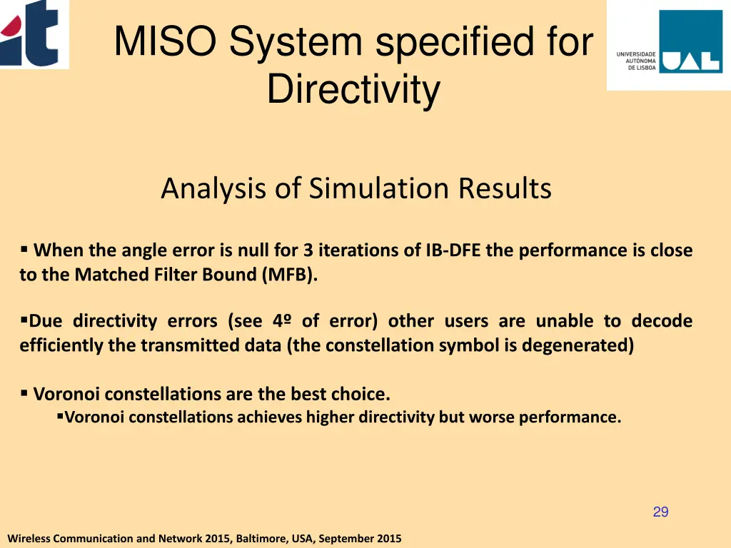 miso system specified for directivity 11