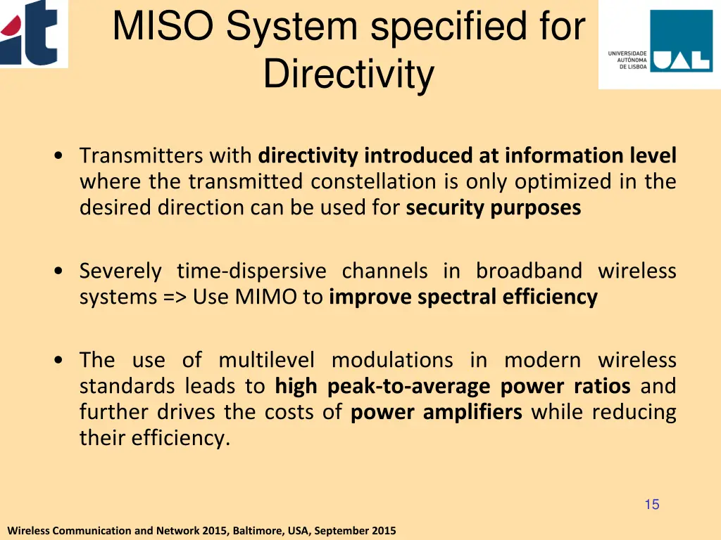 miso system specified for directivity