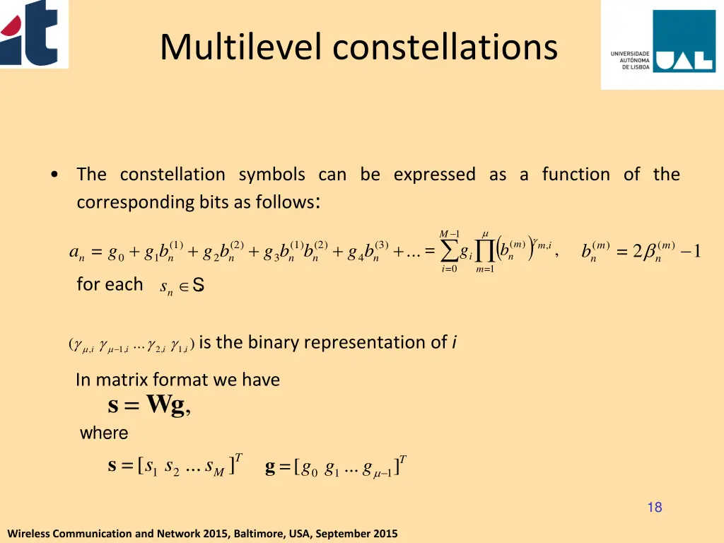 multilevel constellations