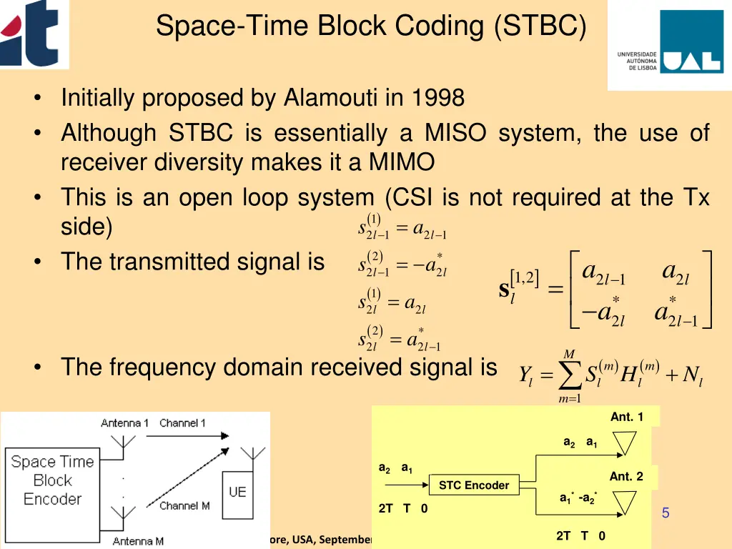 space time block coding stbc