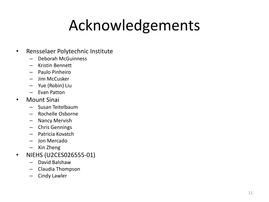 acknowledgements