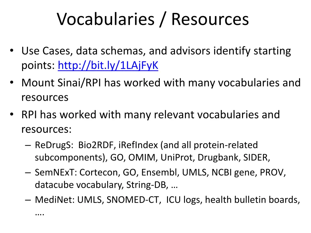 vocabularies resources