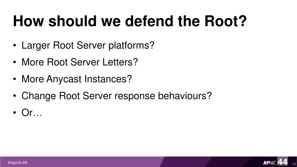 how should we defend the root