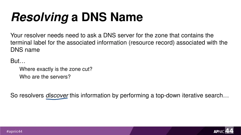 resolving a dns name