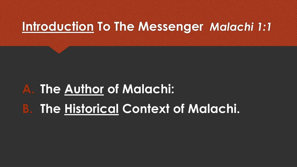 introduction to the messenger malachi 1 1 1