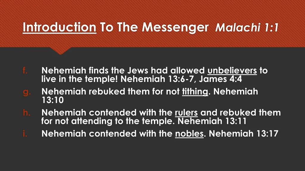 introduction to the messenger malachi 1 1 10