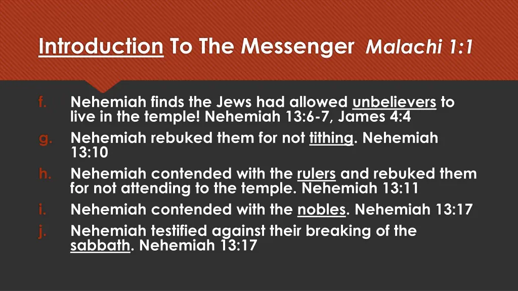 introduction to the messenger malachi 1 1 11