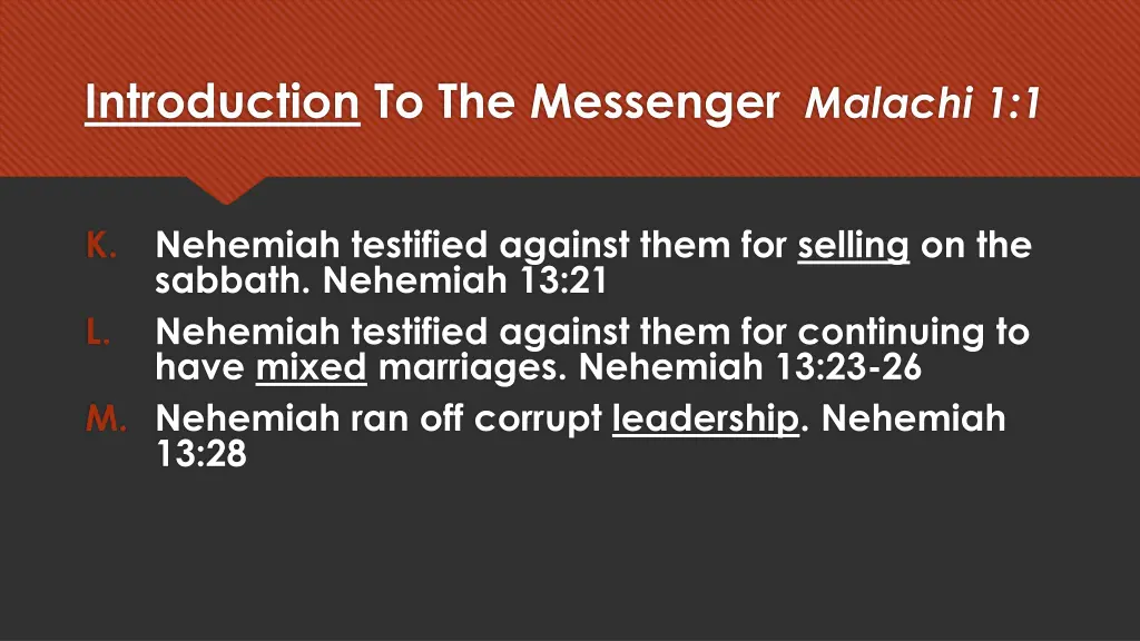 introduction to the messenger malachi 1 1 14
