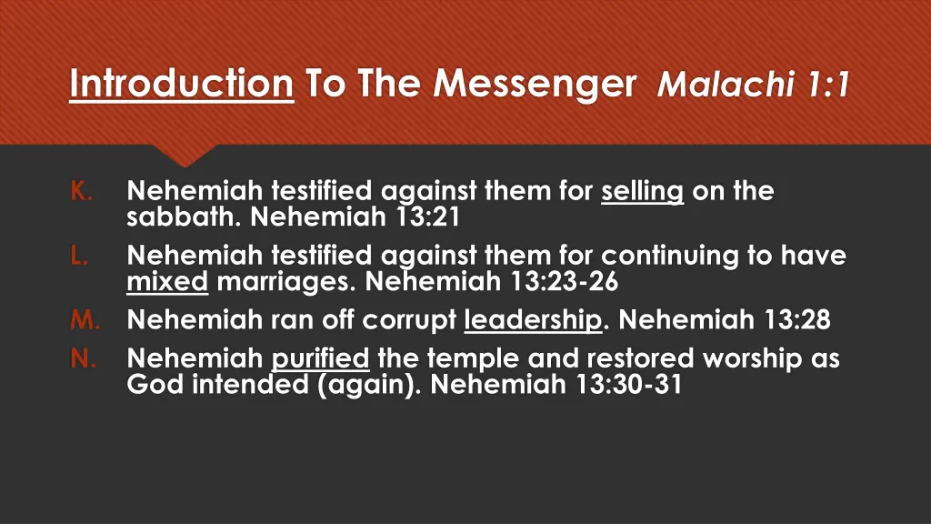 introduction to the messenger malachi 1 1 15