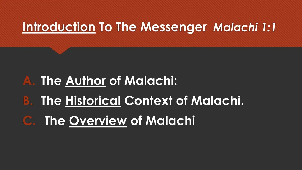 introduction to the messenger malachi 1 1 16