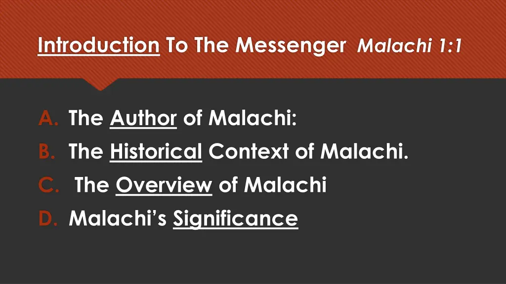 introduction to the messenger malachi 1 1 17