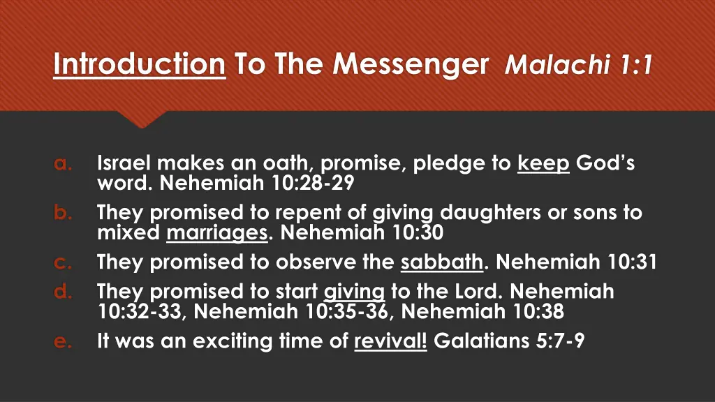introduction to the messenger malachi 1 1 6