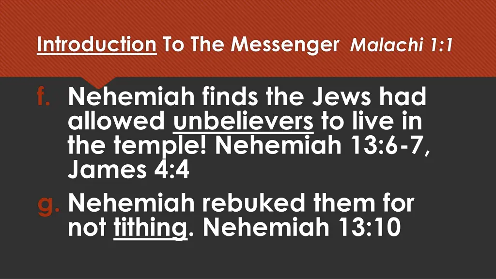 introduction to the messenger malachi 1 1 8