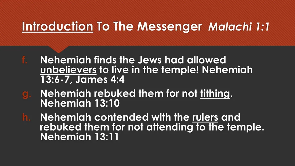 introduction to the messenger malachi 1 1 9