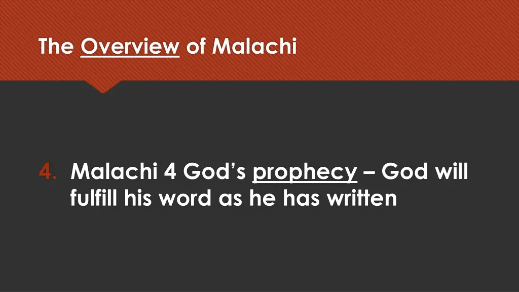 the overview of malachi 9