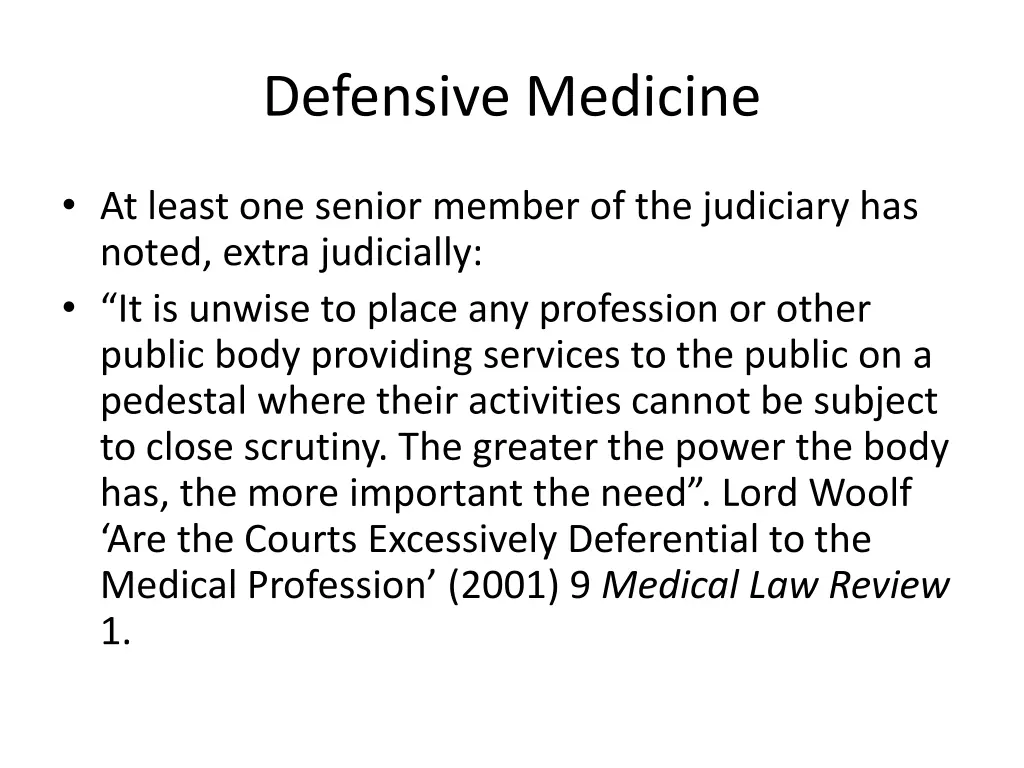 defensive medicine 3