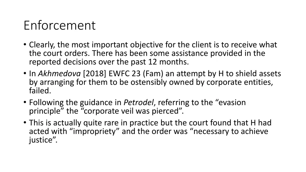 enforcement