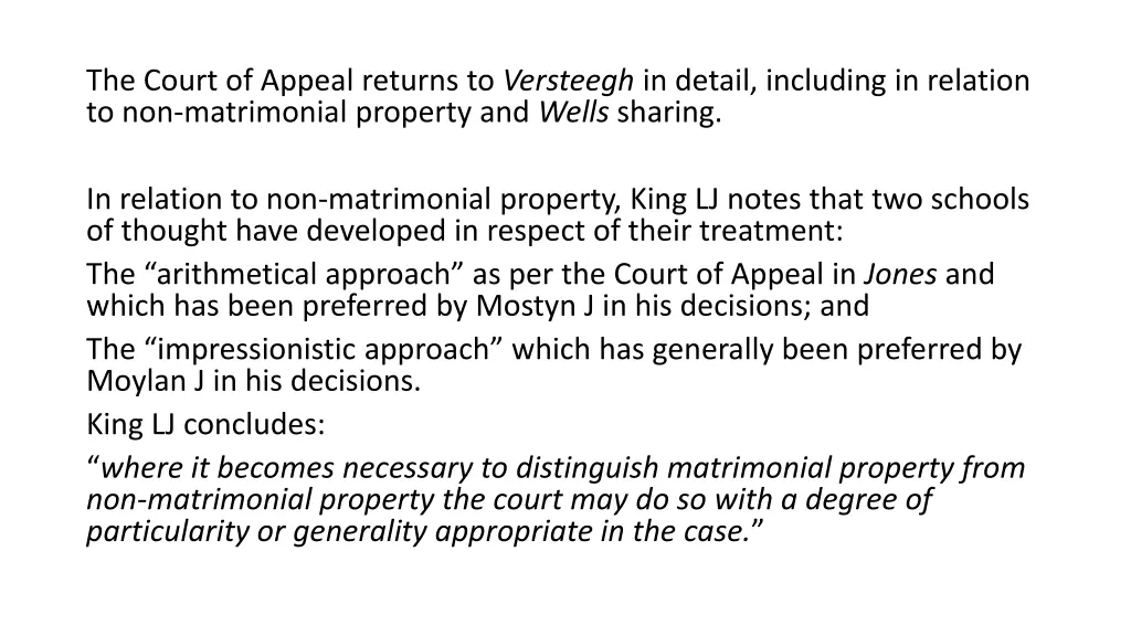 the court of appeal returns to versteegh