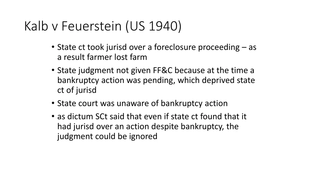 kalb v feuerstein us 1940