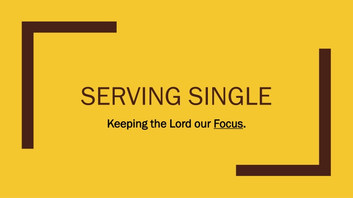 serving single