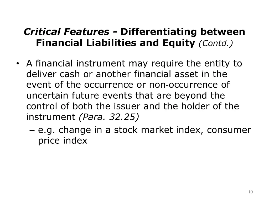 critical features differentiating between 1