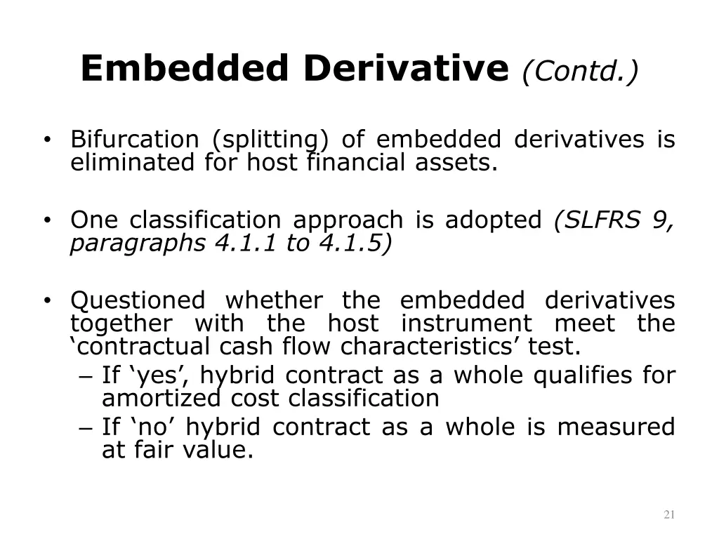 embedded derivative contd