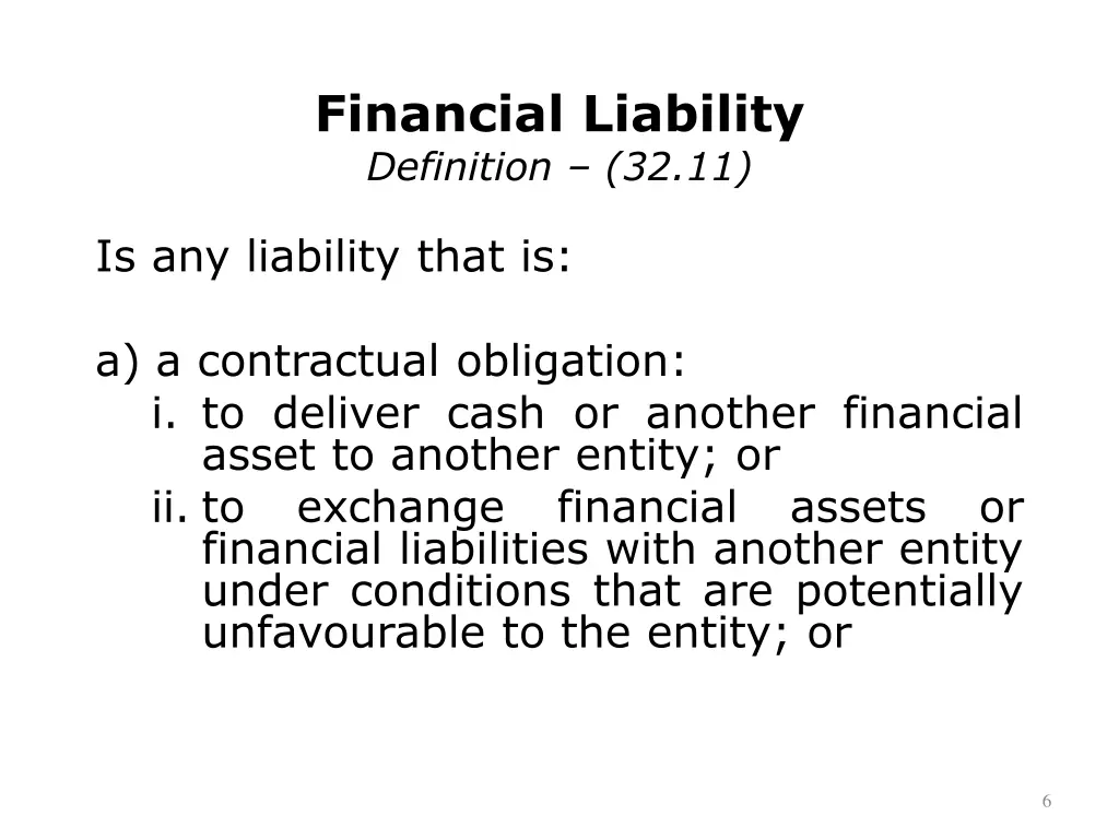 financial liability definition 32 11