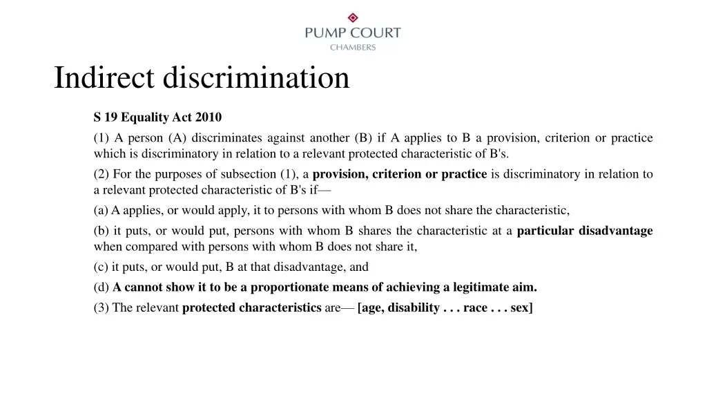 indirect discrimination