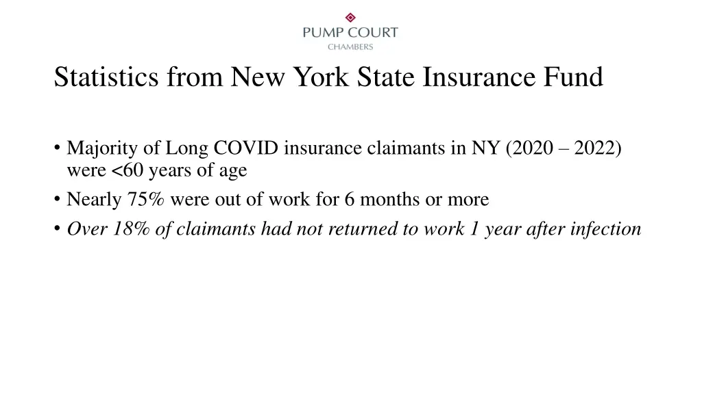 statistics from new york state insurance fund