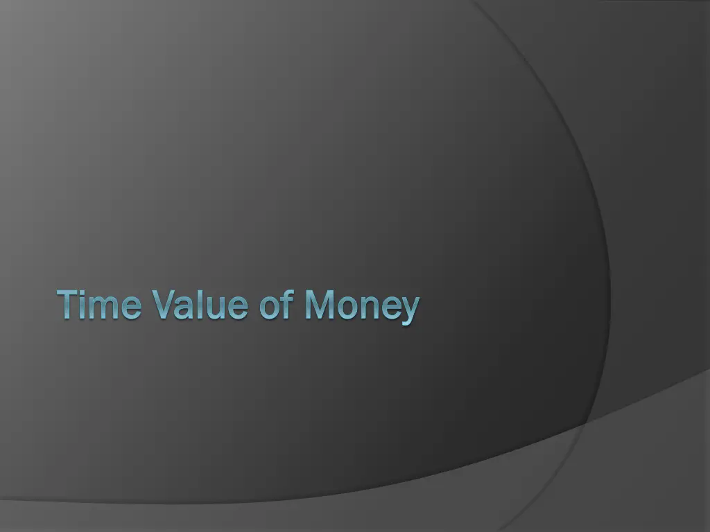 time value of money time value of money