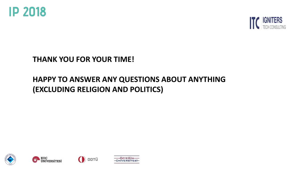thank you for your time