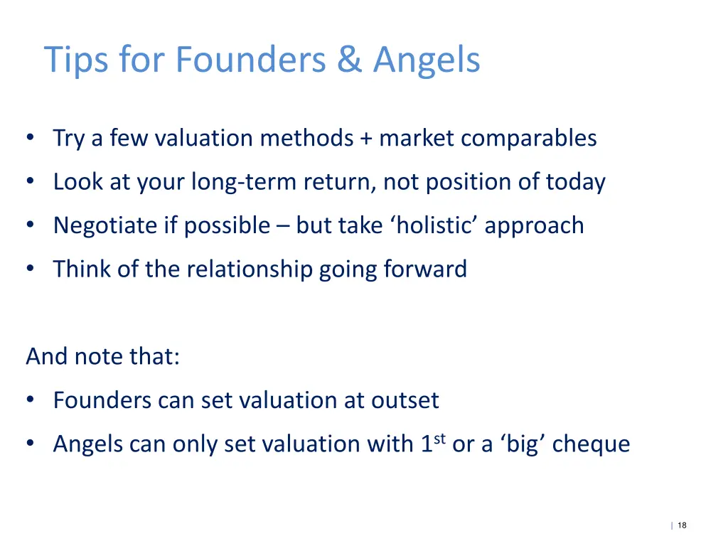tips for founders angels