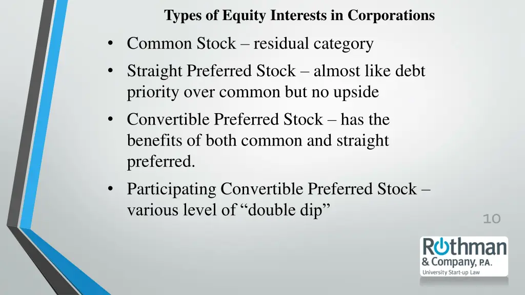 types of equity interests in corporations