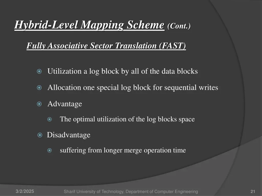 hybrid level mapping scheme cont 1