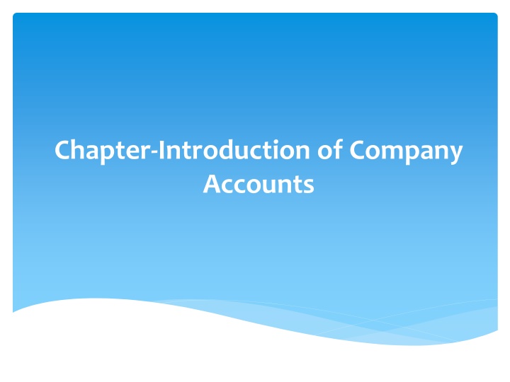 chapter introduction of company accounts