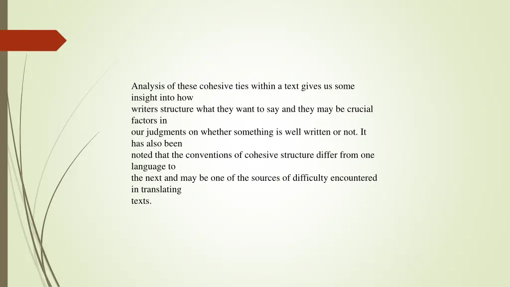 analysis of these cohesive ties within a text