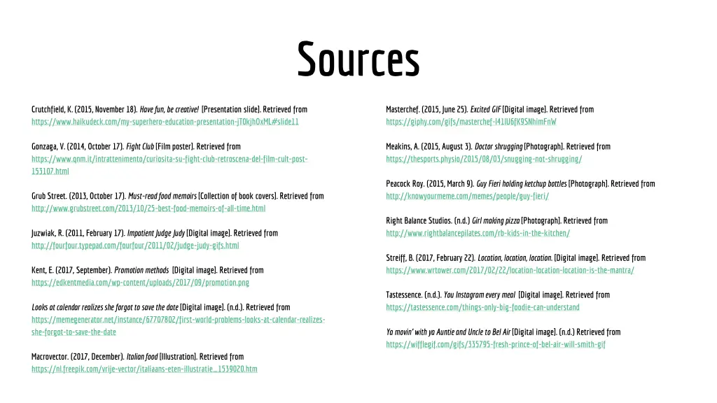 sources