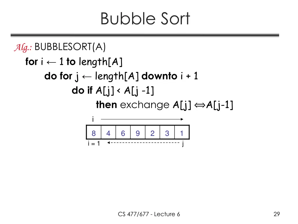 bubble sort 1