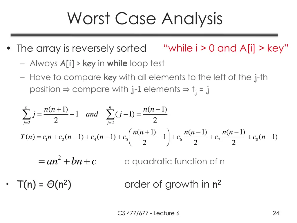 worst case analysis