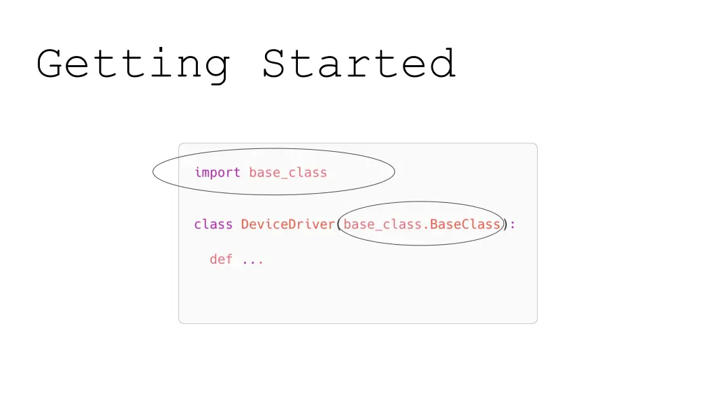 getting started