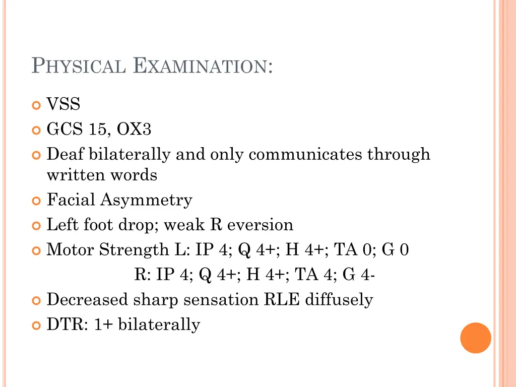 p hysical e xamination 1
