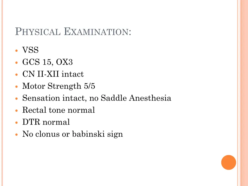 p hysical e xamination