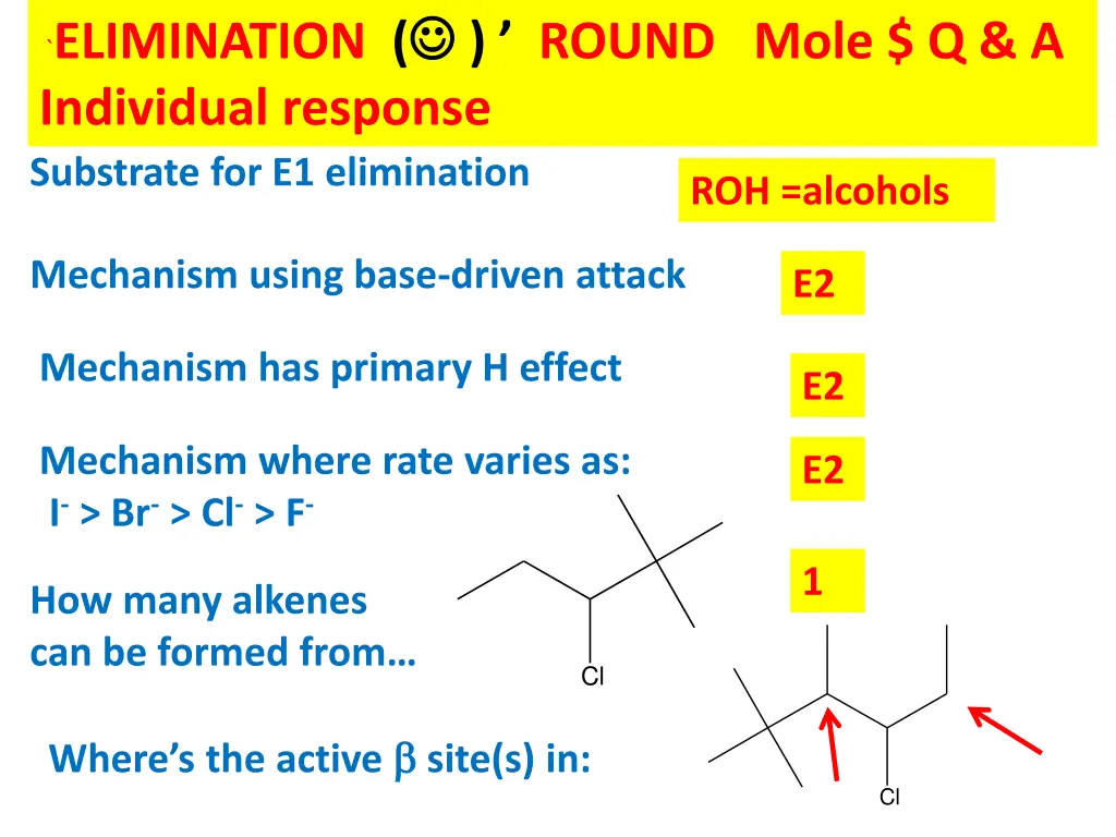 elimination round mole q a individual response
